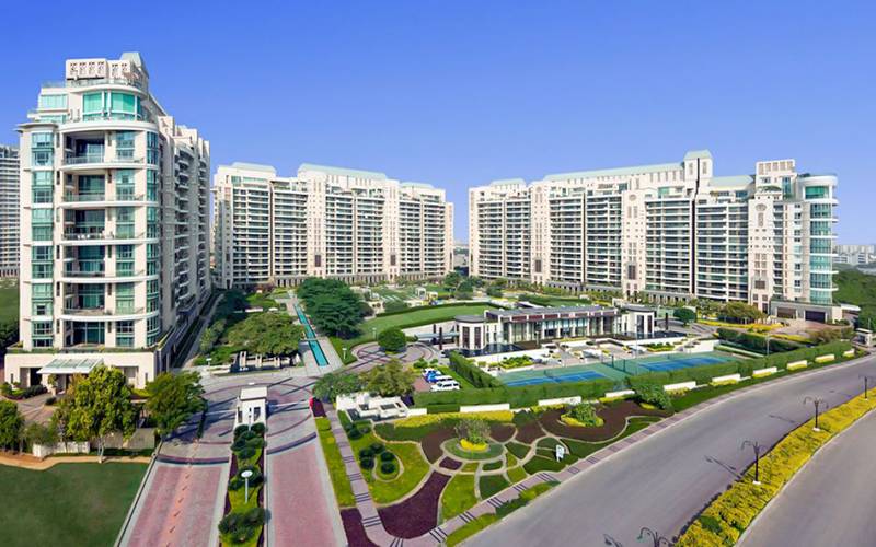 DLF The Aralias residential towers and landscaped grounds